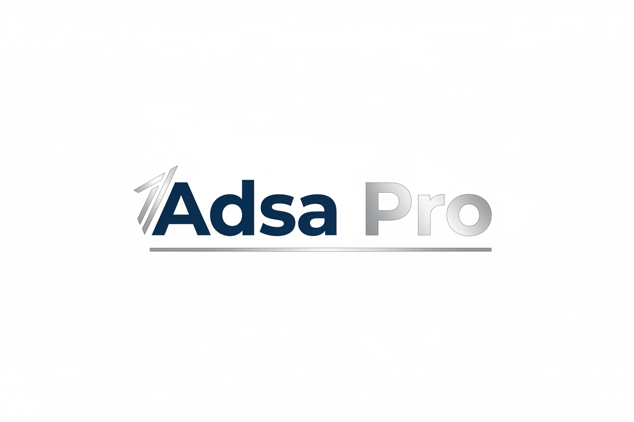 Generate a profesiona logo for my store name is Adsa Pro